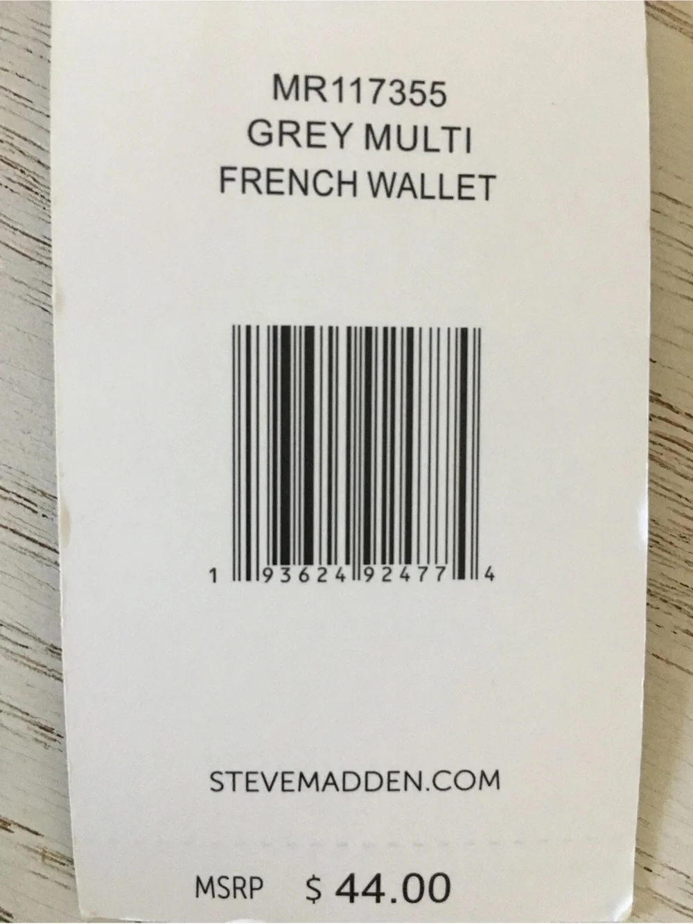Steve Madden Floral Wallet in Gray and White